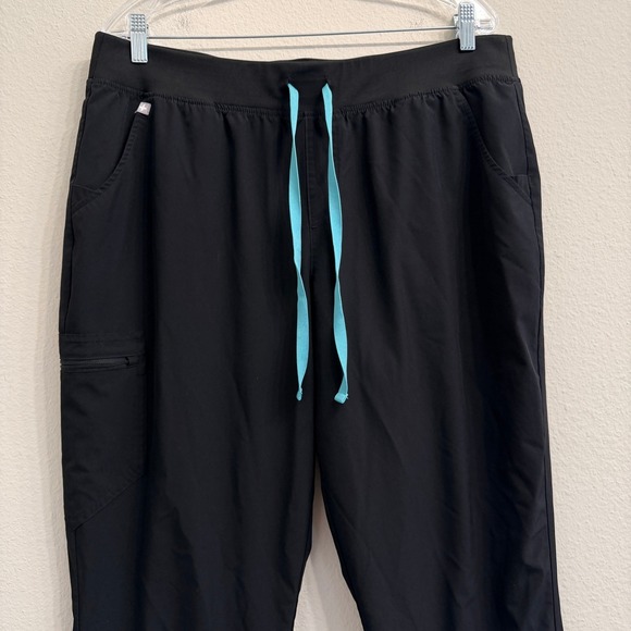 FIGS Black FREEx Lined Zamora High Waisted XL Tall Jogger Scrub Pants Bottoms - Picture 3 of 13